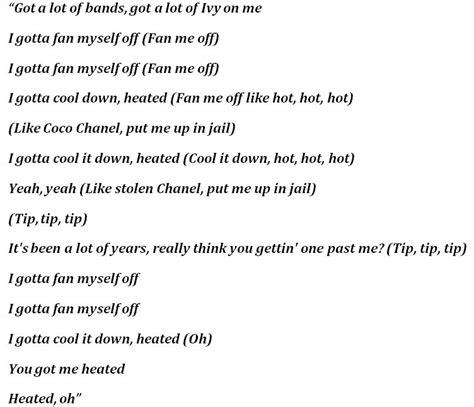 beyonce chanel song lyrics|Beyoncé – HEATED Lyrics .